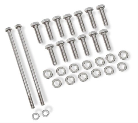 Mr. Gasket Oil Pan Bolt Kits 60850G Bolt, Hex Head, Stainless Steel, Natural, GM, 4.8, 5.3, 5.7, 6.0, 6.2, 7.0L, Kit