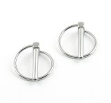 Mr. Gasket Replacement Torsion Clips 1017A Clips, Hood Pin Style, Steel, Chrome, Pair thumbnail 1