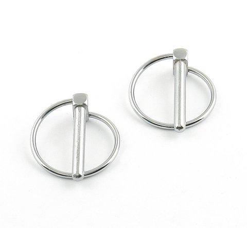 Mr. Gasket Replacement Torsion Clips 1017A Clips, Hood Pin Style, Steel, Chrome, Pair