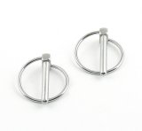 Mr. Gasket Replacement Torsion Clips 1017A Clips, Hood Pin Style, Steel, Chrome, Pair thumbnail 2
