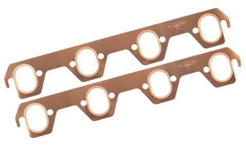 Mr. Gasket Ultra-Seal Exhaust Gaskets 7161 Gaskets, Header, Copper, Oval Port, Ford, 5.0/5.8L, Pair