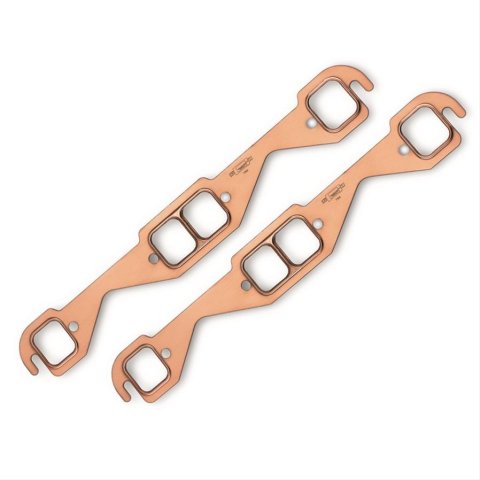 Mr. Gasket CopperSeal Exhaust Gaskets 7153 Gaskets, Header, Copper, Square Port, Chevy, Small Block, Pair thumbnail 1
