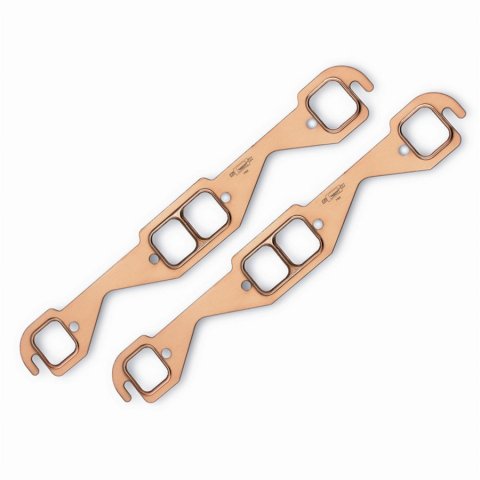 Mr. Gasket CopperSeal Exhaust Gaskets 7153 Gaskets, Header, Copper, Square Port, Chevy, Small Block, Pair thumbnail 2