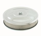 Mr. Gasket OEM-Style Air Cleaners 9798 Filter Assembly, OEM Style, 10 in. Diameter, Round, Steel, Zinc/Chrome, 2 in. Filter Height, Each thumbnail 1