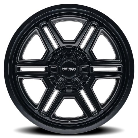 Mayhem Hermosa 8117 Matte Black Wheels 20x12 MAYHEM HERMOSA MATTE BLACK 20X12 8-180 -44MM 124.1MM thumbnail 1
