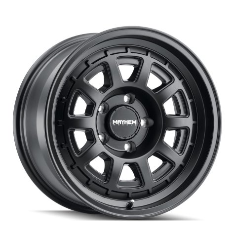 Mayhem Voyager 8303 Series Black Wheels 18x9 MAYHEM VOYAGER MATTE BLACK 18X9 8-180 0MM 124.1MM