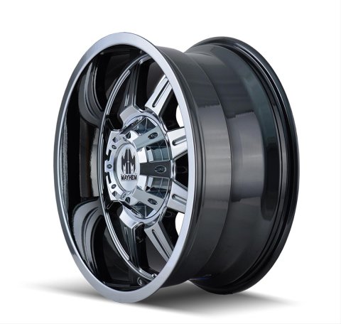 Mayhem Monstir 8101 Series Chrome Dually Wheels 22x8.25 Wheel, MONSTIR FRONT CHROME 22X8.25 8-170 127mm 124.9mm thumbnail 2