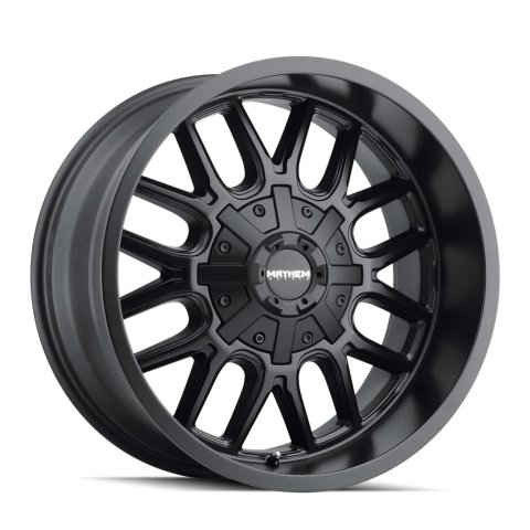 Mayhem Cogent 8107 Matte Black Wheels 18x9 MAYHEM COGENT MATTE BLACK 18X9 8-165.1/8-170 0MM 130.8MM