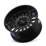 Mayhem Utopia 8114 Gloss Black Wheels with Milled Accents 20x9 MAYHEM UTOPIA GLOSS BLACK/MILLED 20X9 8-180 0MM 124.2MM thumbnail 3