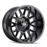 Mayhem Cogent 8107 Gloss Black Wheels with Milled Accent 20x10 MAYHEM COGENT GLOSS BLACK/MILLED SPOKES 20X10 8-165.1/8-170 -19MM 130.8MM thumbnail 1