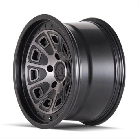 Mayhem Flat Iron 8301 Series Matte Black Wheels with Dark Tint Face 17x9 Wheels, (8301) W/ 17X9 5-114.3 -6Mm 72.6Mm thumbnail 2