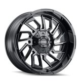 Mayhem Flywheel 8111 Gloss Black Wheels with Milled Accents 20x9 MAYHEM FLYWHEEL GLOSS BLACK/MILLED SPOKES 20X9 8-165.1 18MM 125.2MM thumbnail 1