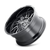 Mayhem Flywheel 8111 Gloss Black Wheels with Milled Accents 20x9 MAYHEM FLYWHEEL GLOSS BLACK/MILLED SPOKES 20X9 8-165.1 18MM 125.2MM thumbnail 2