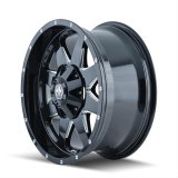 Mayhem Tank 8040 Series Gloss Black Wheels with Milled Spokes 18x9 Wheel, TANK BLACK/MILLED SPOKES 18X9 6-135/6-139.7 -12mm 108mm thumbnail 2