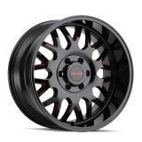 Mayhem Tripwire 8110 Gloss Black Wheel with Prism Red Accents 20x9 MAYHEM TRIPWIRE BLACK W/ PRISM RED 20X9 5-139.7/5-150 0MM 110MM thumbnail 1