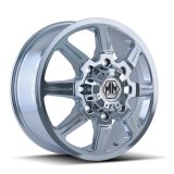 Mayhem Monstir 8101 Series Chrome Dually Wheels 17x6.5 Wheel, 8101, 17 in. x 6.5 in., Aluminum, Chrome, Chrome, 9.00 in. Backspace, 5.13 in. Center Bore, +134.00mm, 8 x 6.50 in., Each thumbnail 1