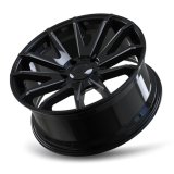 Mayhem Crossfire 8109 Series Gloss Black Wheels with Dark Clearcoated Milled Accents 22x9.5 Wheels, (8109) 22X9.5 6-114.3 10Mm Mm thumbnail 2