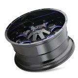 Mayhem Warrior 8015 Series Gloss Black With Prism Blue Wheels 20x10 MAYHEM WARRIOR BLACK W/PRISM BLUE 20X10 8-165.1/8-170 -25MM 130.8MM thumbnail 2