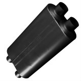 Flowmaster 50 Series Big Block Steel 2.75 Inch Muffler 527504 Muffler, Series, Dual 2 3/4 in. Inlet/Dual 2 1/2 in. Outlet, Steel, Black, Each thumbnail 2