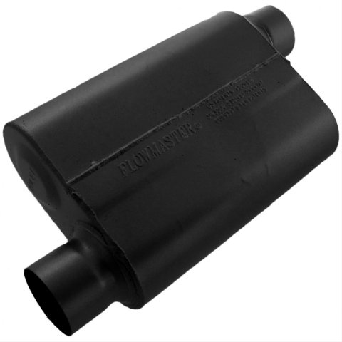Flowmaster 40 Series Steel 3 Inch Muffler 43043 Muffler, American Thunder Series, in. Inlet/3 in. Outlet, Steel, Black, Each thumbnail 2
