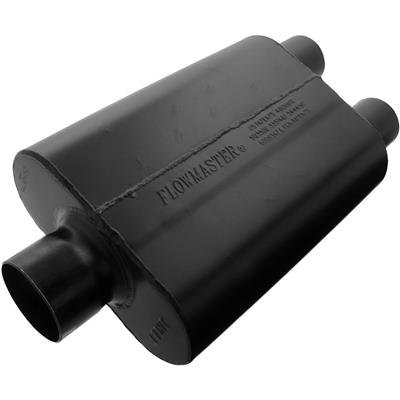 Flowmaster Super 44 Series Steel 3 Inch Muffler 9430452 Muffler, Series, in. Inlet/Dual 2 1/2 in. Outlets, Steel, Black, Each thumbnail 4