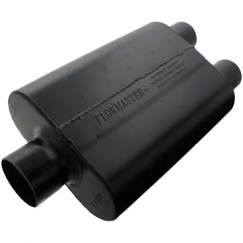 Flowmaster Super 44 Series Steel 3 Inch Muffler 9430452 Muffler, Series, in. Inlet/Dual 2 1/2 in. Outlets, Steel, Black, Each thumbnail 5
