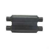 Flowmaster Stainless Steel Super 44 Series 409 2.5 Inch Muffler 8425454 Muffler, Series, Oval, Dual in. Offset Inlet/Outlet, Steel, Black, Each thumbnail 1