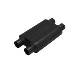Flowmaster Stainless Steel Super 44 Series 409 2.5 Inch Muffler 8425454 Muffler, Series, Oval, Dual in. Offset Inlet/Outlet, Steel, Black, Each thumbnail 5