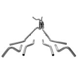 Flowmaster American Thunder Exhaust Systems 817934 System, Crossmember Back, Dual, 2.50 in., Ford, Kit thumbnail 2