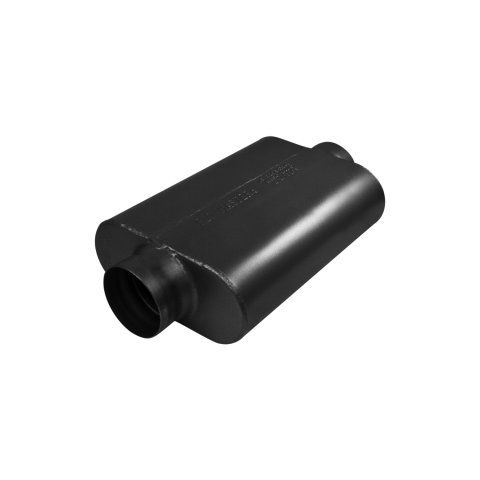 Flowmaster Delta Force 40 Series Race 409 Stainless Steel 3.5 Inch Muffler 8435409 Muffler, Race, Oval, Stainless, Black, in. Center Inlet/Outlet, 13 in. Case Length thumbnail 2