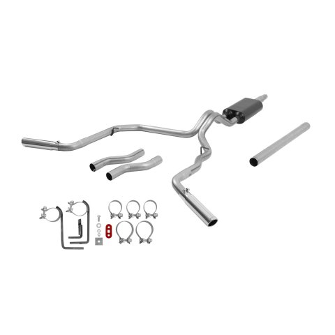 Flowmaster Stainless Steel American Thunder Exhaust Systems 817471 Exhaust, Thunder, Cat-Back, Steel, Polished Tips, Ford, 4.9, 5.0, 5.8L, Kit thumbnail 2