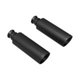 Flowmaster Round, Black 2.50 Inch Exhaust Tip 15356B Tip, Stainless Steel, Ceramic Coated, in. Inlet, 4.00 in. Outlet, Slant, Dodge, Ram, Pair thumbnail 5