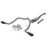 Flowmaster FlowFX Exhaust Systems 718114 System, FlowFX, Cat-back, Single, Stainless Steel, Natural, Split Side Exit, Black Ceramic Coated Tip, Chevy, GMC, Kit thumbnail 3