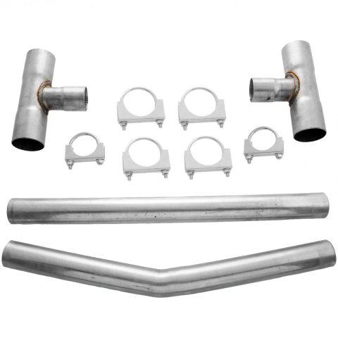Flowmaster Universal Balance Pipe Kits 15920FM Crossover Pipe, H-Pipe, Tube, Steel, Aluminized, 2.5 in. Diameter, Kit thumbnail 2