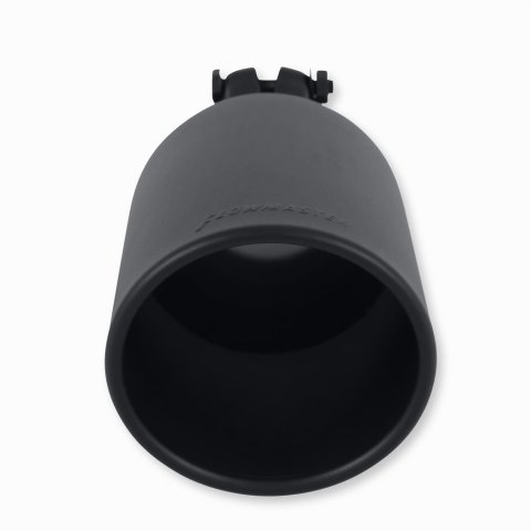 Flowmaster Round, Black 2.50 Inch Exhaust Tip 15404B Tip, Clamp-On, 304 Stainless Steel, Ceramic Coated, in. Inlet, 4.00 in. Outlet, 11.00 in. Length, Universal, Each
