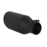 Flowmaster Round, Black 2.50 Inch Exhaust Tip 15404B Tip, Clamp-On, 304 Stainless Steel, Ceramic Coated, in. Inlet, 4.00 in. Outlet, 11.00 in. Length, Universal, Each thumbnail 4