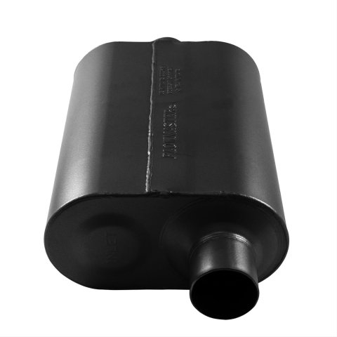 Flowmaster Super 40 Series Delta Flow 409 Stainless Steel 2.5 Inch Muffler 852546 Muffler, Series, Oval, Stainless, Offset in. Inlet, Center in. Outlet, 13.5 in. Case Length thumbnail 1