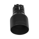 Flowmaster Round, Black 2.50 Inch Exhaust Tip 15396B Tip, Clamp-On, 304 Stainless Steel, Ceramic Coated, in. Inlet, 4.00 in. Outlet, 7.00 in. Length, Universal, Each thumbnail 3