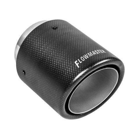 Flowmaster Round, Carbon fiber 3 Inch Exhaust Tip 15401 Tip, Fiber, 3.00 in. Inlet, 4.00 in. Outlet, 5.25 in. Length, Slant, Each thumbnail 2