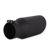 Flowmaster Round, Black 3.50 Inch Exhaust Tip 15405B Tip, Clamp-On, 304 Stainless Steel, Ceramic Coated, in. Inlet, 5.00 in. Outlet, 12.00 in. Length, Universal, Each thumbnail 2