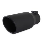 Flowmaster Round, Black 3.50 Inch Exhaust Tip 15405B Tip, Clamp-On, 304 Stainless Steel, Ceramic Coated, in. Inlet, 5.00 in. Outlet, 12.00 in. Length, Universal, Each thumbnail 4