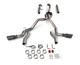 Flowmaster Outlaw Series Exhaust Systems 818191 System, Cat-back, Series, 3.00 in., 409 Stainless Steel, Natural, 4.50 in. Black Tip, Split Side, Split Rear, Chevy, GMC, Kit thumbnail 1