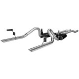 Flowmaster Stainless Steel American Thunder Exhaust Systems 817273 System, Thunder, Dual, Header-back, Stainless, Natural, H-pipe, Split Rear Exit, Ford, Kit thumbnail 3