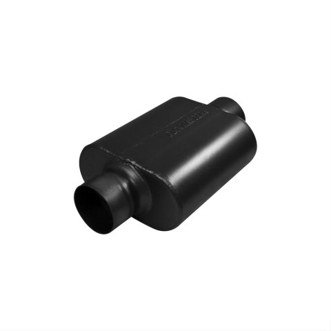 Flowmaster Delta Force 40 Series Race 409 Stainless Steel 3 Inch Muffler 8430408 Muffler, Race, Oval, Stainless, Black in. Center Inlet/Outlet, 9 in. Case Length thumbnail 2