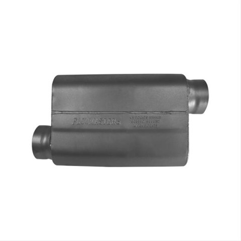 Flowmaster Delta Force 40 Series Race 409 Stainless Steel 3.5 Inch Muffler 8435439 Muffler, Series, Rectangular, Chambered, Stainless, Black in. Offset Inlet/Outlet, Each thumbnail 2