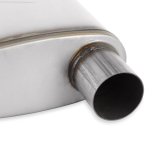 Flowmaster FlowFX 409 Stainless Steel 2.5 Inch Muffler 72206 Muffler, Series, Oval, in. Inlet, Dual in. Outlet, Steel, Natural Finish, Each thumbnail 2