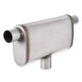Flowmaster FlowFX 409 Stainless Steel 2.5 Inch Muffler 72206 Muffler, Series, Oval, in. Inlet, Dual in. Outlet, Steel, Natural Finish, Each thumbnail 3