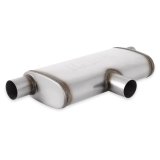 Flowmaster FlowFX 409 Stainless Steel 2.5 Inch Muffler 72206 Muffler, Series, Oval, in. Inlet, Dual in. Outlet, Steel, Natural Finish, Each thumbnail 7