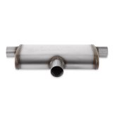 Flowmaster FlowFX 409 Stainless Steel 2.5 Inch Muffler 72206 Muffler, Series, Oval, in. Inlet, Dual in. Outlet, Steel, Natural Finish, Each thumbnail 8