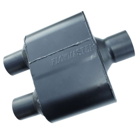 Flowmaster Super 10 Series 409 Stainless Steel 3 Inch Muffler 8430152 Muffler, Series, 3.0 in. Inlet/Dual 2.5 in. Outlets, Steel, Black, Each thumbnail 4